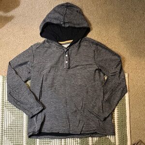 PD&C Black and Gray Striped Hoodie